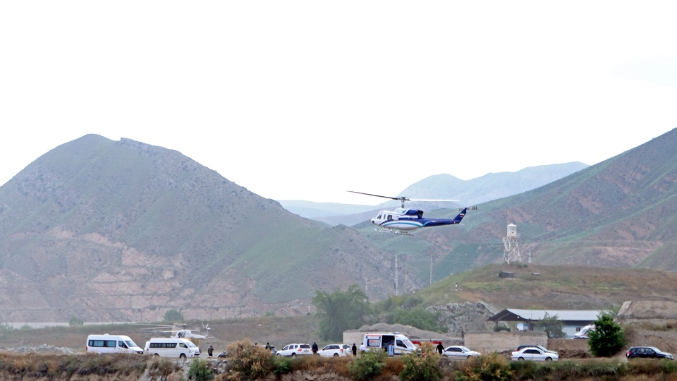 Helicopter carrying Raisi