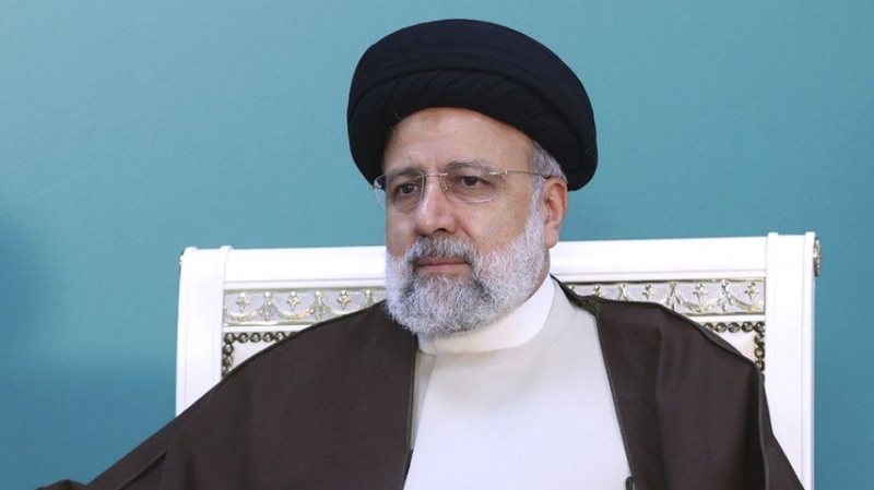 A helicopter carrying Iran President Ebrahim Raisi suffered a 'hard landing' on Sunday, Iranian state media reported. (Iranian Presidency Office via AP)