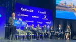 The Quebec government announces the creation of an aerospace innovation zone covering Longueuil, Mirabel and Montreal. (Kelly Greig/CTV News)