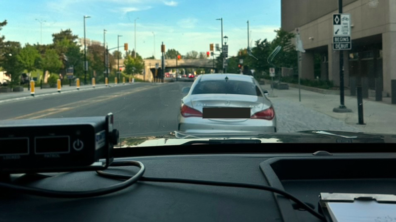 Ontario Provincial Police say officers stopped a vehicle that fled police officers during a traffic stop. The OPP says officers observed the vehicle travelling 160 km/h on Hwy. 417. (OPP/X)