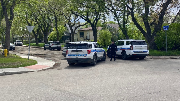 Regina police are conducting an operation on the 1200 block of Garnet Street Tuesday afternoon. (GarethDillistone/CTVNews) 