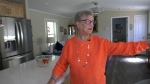 Lillian Reed showing inside her modular home on May 6, 2024. (CTV News/Christian D'Avino)