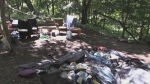 A encampment in London, Ont. (Daryl Newcombe/CTV News London)
