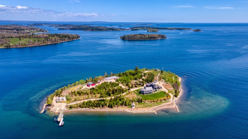 Several islands near “The Lodge at Strum Island” are pictured on Nova Scotia's South Shore. (Source: Mike Rogers/Coldwell Banker)