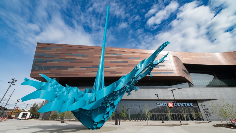 Painted with a custom-mixed fluoropolymer blue color top-coat, 'Spirit of Water' embodies the power and vitality of water, symbolizing its dynamic movement and fluidity. (CMLC) 