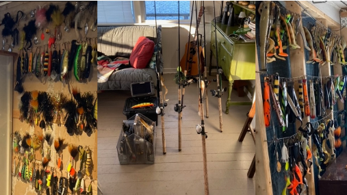 Police recovered numerous fishing items, including fishing rods, tackle boxes, fishing lures, and fake fish bait over the weekend of May 9 and 16. (OPP)