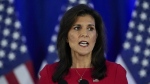 Former UN Ambassador Nikki Haley speaks during a news conference on March 6, 2024. (Chris Carlson/AP Photo)