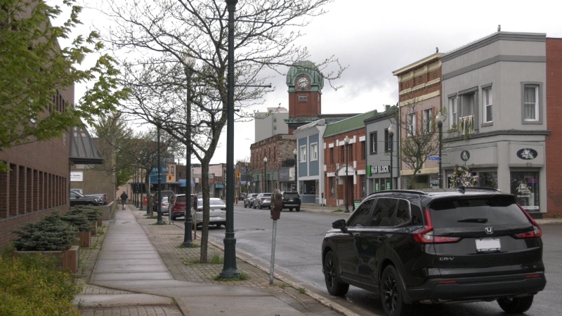 A photo of Sault Ste. Marie, Ont.'s downtown core on May 22, 2024. (Mike McDonald/CTV News Northern Ontario)