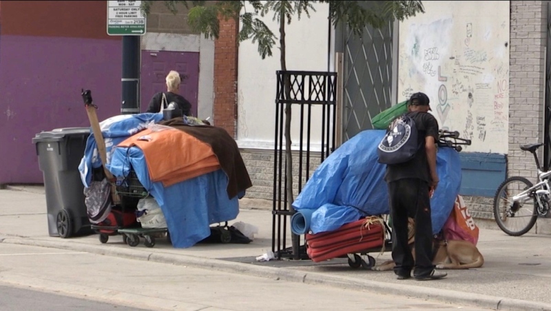 A homeless Londoner in the Old East Village is seen in this undated photo. (Daryl Newcombe/CTV News London)