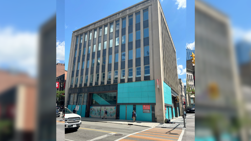 166 Dundas St. will be transformed from office space as part of the city's office-to-residential conversion project. May 23, 2024. (Sean Irvine/CTV News London)