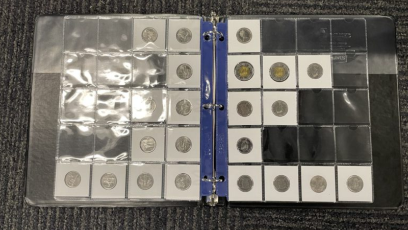 The New Westminster Police Department shared this photo of a coin collection, hoping to find its owner. 
