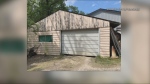 The garage in question on Fraser Road is shown in an undated photo from a city report. (City of Winnipeg)