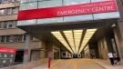 The emergency department ambulance driveway of a Toronto hospital on May 23, 2024.