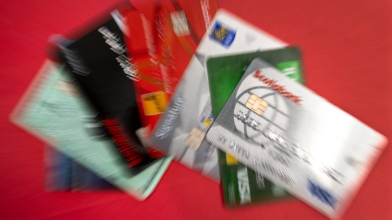Credit cards are shown in Halifax on Thursday, Oct. 6, 2022. THE CANADIAN PRESS/Andrew Vaughan