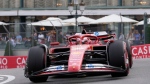 Ferrari driver Charles Leclerc of Monaco during the second free practice ahead of the Formula One Monaco Grand Prix at the Monaco racetrack, in Monaco, Friday, May 24, 2024. (AP Photo/Luca Bruno)