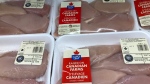Packages of chicken breasts are shown on a shelf at a grocery store in Oakville, Ont., Friday, Jan.6, 2023. THE CANADIAN PRESS/Richard Buchan