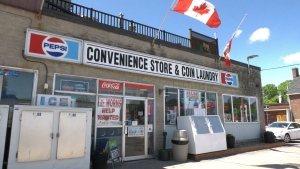 Dahl's Coin Laundry and Convenience Store in Renfrew, Ont. May 24, 2024. (Dylan Dyson/CTV News Ottawa)