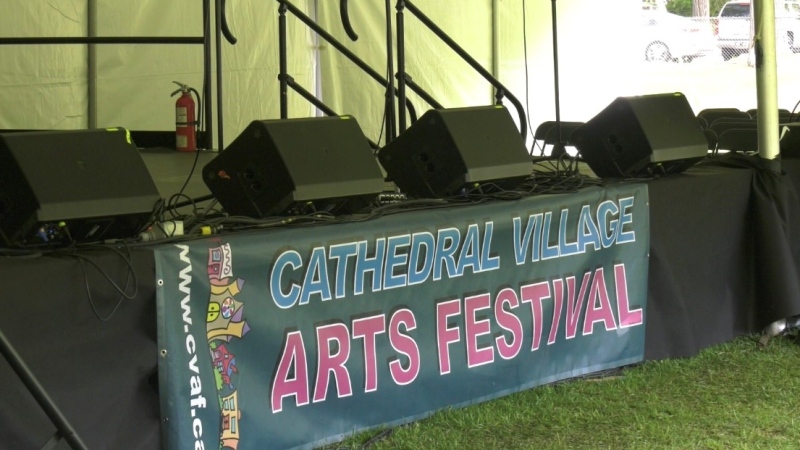 The Cathedral Village Arts Festival will wrap up on Saturday night. (Angela Stewart / CTV News) 
