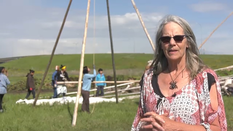 The new growing season was launched Saturday in a tipi-raising ceremony at Land of Dreams farm.