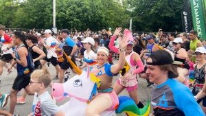 Runners at the start line during the first day of Ottawa Race Weekend on Saturday, May 25, 2024. (Jackie Perez/CTV News Ottawa)