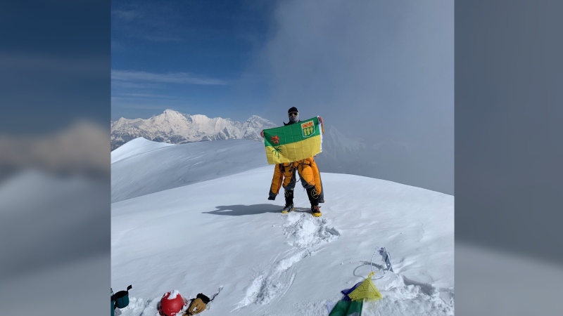Landry Warnez made it to the summit of Mount Everest on May 12, 2024. (Photo courtesy: Landry Warnez) 