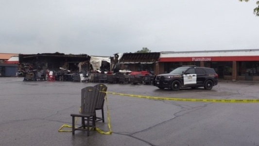 Damage is estimated at $4-million after a fire at Watson's Home Hardware in Goderich. May 27, 2024. (Scott Miller/CTV News London)