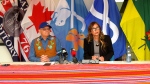 Métis Nation–Saskatchewan (MN–S) President Glen McCallum and MN–S Vice President Michelle LeClair. (Dale Cooper/CTV News)