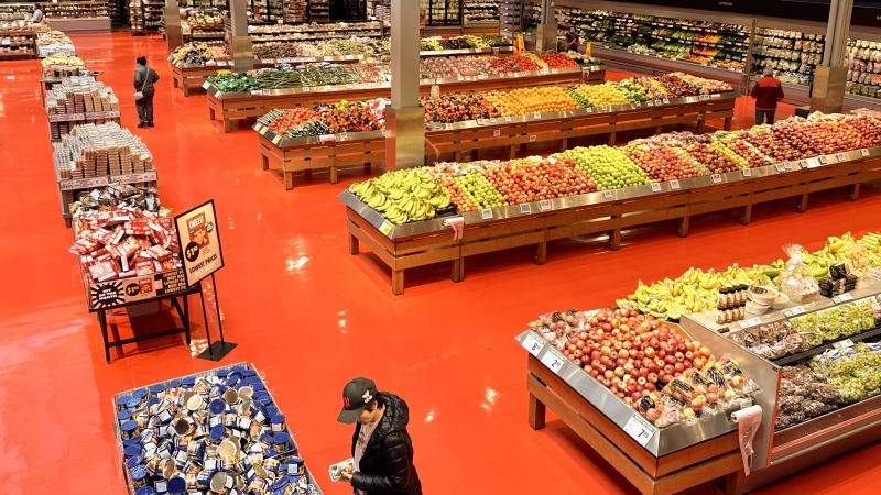 The near empty produce section of a Toronto Loblaws is seen on Friday, May 3, 2024. (THE CANADIAN PRESS/Chris Young)