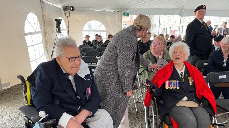 Military veterans attended at commemorative event for D-Day at Citadel Hill on May 27, 2024. (Source: Jim Kvammen/CTV News Atlantic)