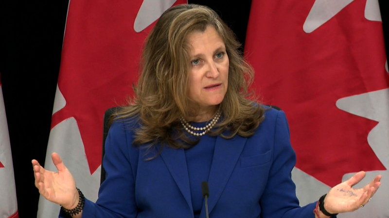Freeland asked about timing of rate cuts
