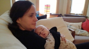 Wendy Porch, who was born missing part of her right arm and part of her left hand, is pictured with her son Jasper when he was four months old in this handout image. THE CANADIAN PRESS/HO-Wendy Porch
