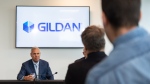 Gildan Activewear Inc. CEO Glenn Chamandy speaks to the media following their annual meeting in Montreal, Tuesday, May 28, 2024. (Christinne Muschi, The Canadian Press)