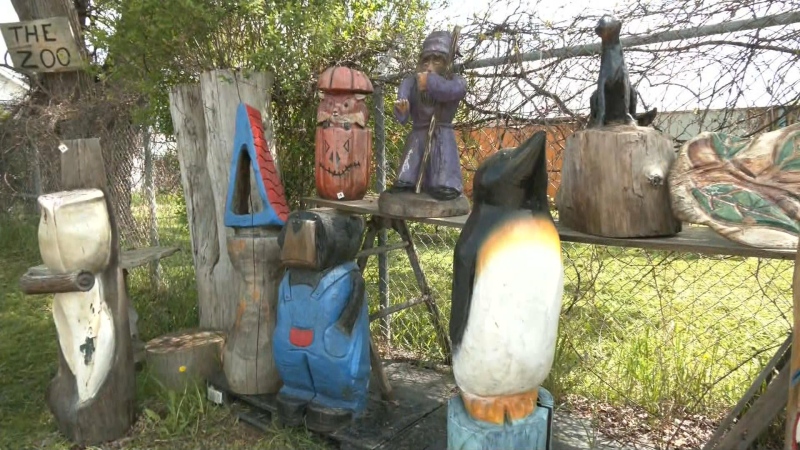 Unique chainsaw art creations in Muskoka