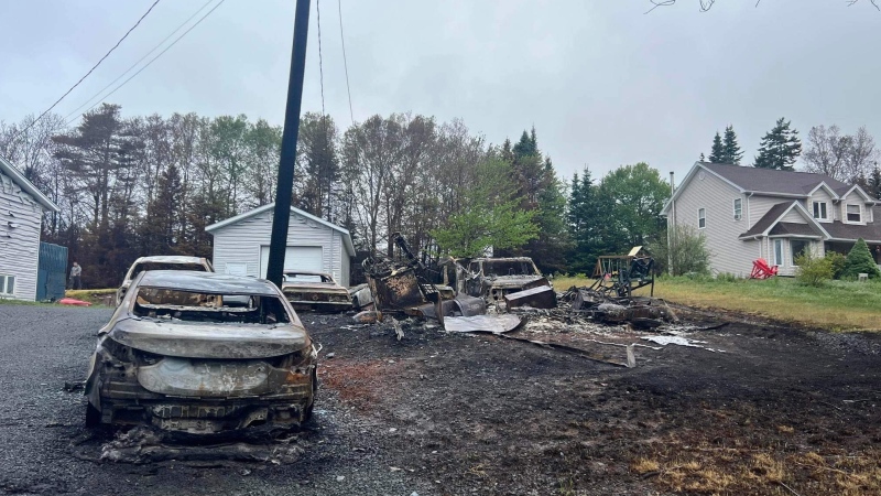 Property damaged in Hammonds Plains after the 2023 Nova Scotia wildfire. (Source: Peter Dominey)