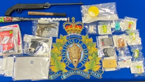 P.E.I. RCMP seized drugs and replica weapons from a residence on May 28, 2024. (Source: RCMP)