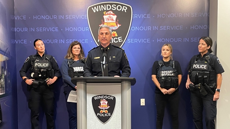 Windsor police Chief Jason Bellaire in Windsor, Ont., on Wednesday, May 29, 2024. (Michelle Maluske/CTV News Windsor)