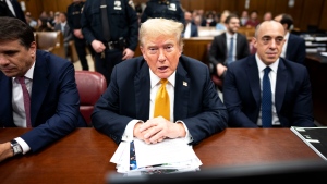Former U.S. President Donald Trump attends his trial at Manhattan Criminal Court in New York, Wednesday, May 29, 2024. (Doug Mills / The New York Times via AP, Pool)