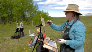 Cindy Zampa is an artist taking part in a three-day workshop hosted by the Federation of Canadian Artists.