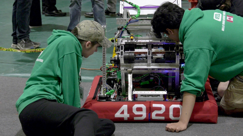 The inaugural Robotics Showcase, presented by the Greater Essex County District School Board and FIRST Robotics was held at St. Clair College's south campus on May 29, 2024. (Sanjay Maru/CTV News Windsor) 