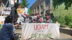 Activists who have been occupying part of the campus at UQAM since mid-May are expected to dismantle their encampment within the next week. (Angela Mackenzie/CTV News)
