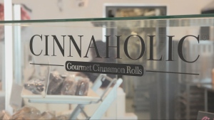 Cinnaholic on McPhillips Street was robbed on the weekend - their fifth incident in two years. Uploaded May 30, 2024. (Glenn Pismenny/CTV News Winnipeg)