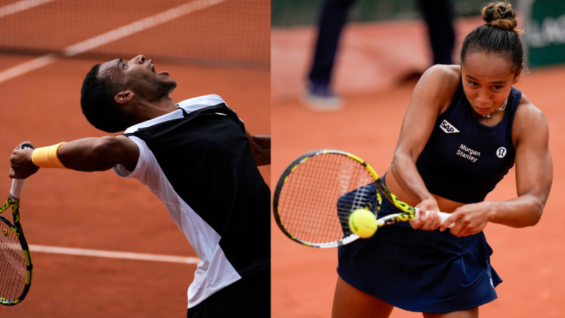 Felix Auger-Aliassime and Leylah Fernandez from Quebec both advanced to the third round of the French Open. (Thibault Camus, The Associated Press)