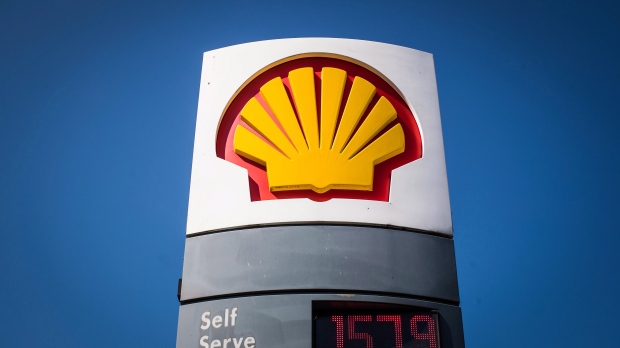 The price of a litre of gasoline of $1.579 is displayed on a sign at a Shell gas station in Vancouver, B.C., on Sunday April 22, 2018. THE CANADIAN PRESS/Darryl Dyck