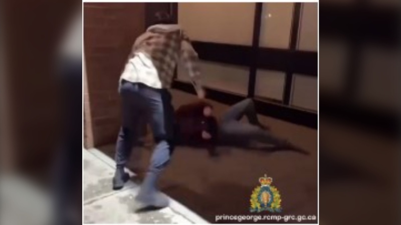 Prince George RCMP did not share the video, but published a still from it in their news release. (Prince George RCMP)