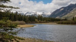 Jean Paradis snapped her view of the mountains while walking the Sundance Canyon trail in Banff.