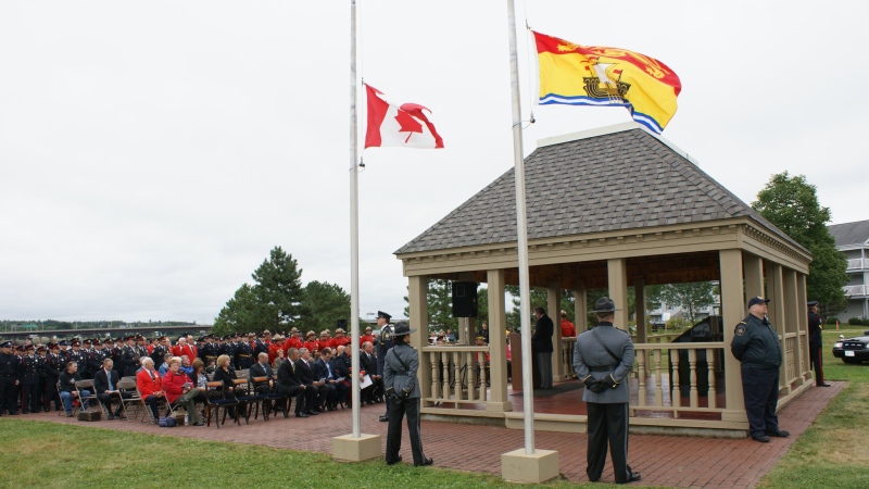 Dozens attend a memorial for fallen New Brunswick peace officers. (Source: Facebook/NB Peace Officer's Memorial)