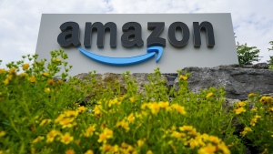 Unifor has filed an unfair labour practice complaint against Amazon amid a vote by workers at a Delta, B.C. warehouse over whether they want to join the union. Signage at an Amazon fulfilment centre is pictured in Ottawa on Monday, July 11, 2022. THE CANADIAN PRESS/Sean Kilpatrick
