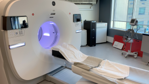 The first in Canada Omni Legend PET/CT manufactured by GE Health Care is seen at St. Joseph's Health Care on May 31, 2024. (Bryan Bicknell/CTV News London) 