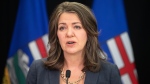 Alberta Premier Danielle Smith says the last-minute changes to the Liberal government's Bill C-59 could harm the effort the energy industry is making to promote its environmental innovations. (The Canadian Press/Jason Franson)