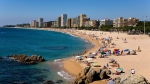 Platja d'Aro beach on the Costa Brava in Spain, where the authorities have decided to crack down on badly behaved tourists. (Lucas Vallecillos/Alamy Stock Photo via CNN Newsource)